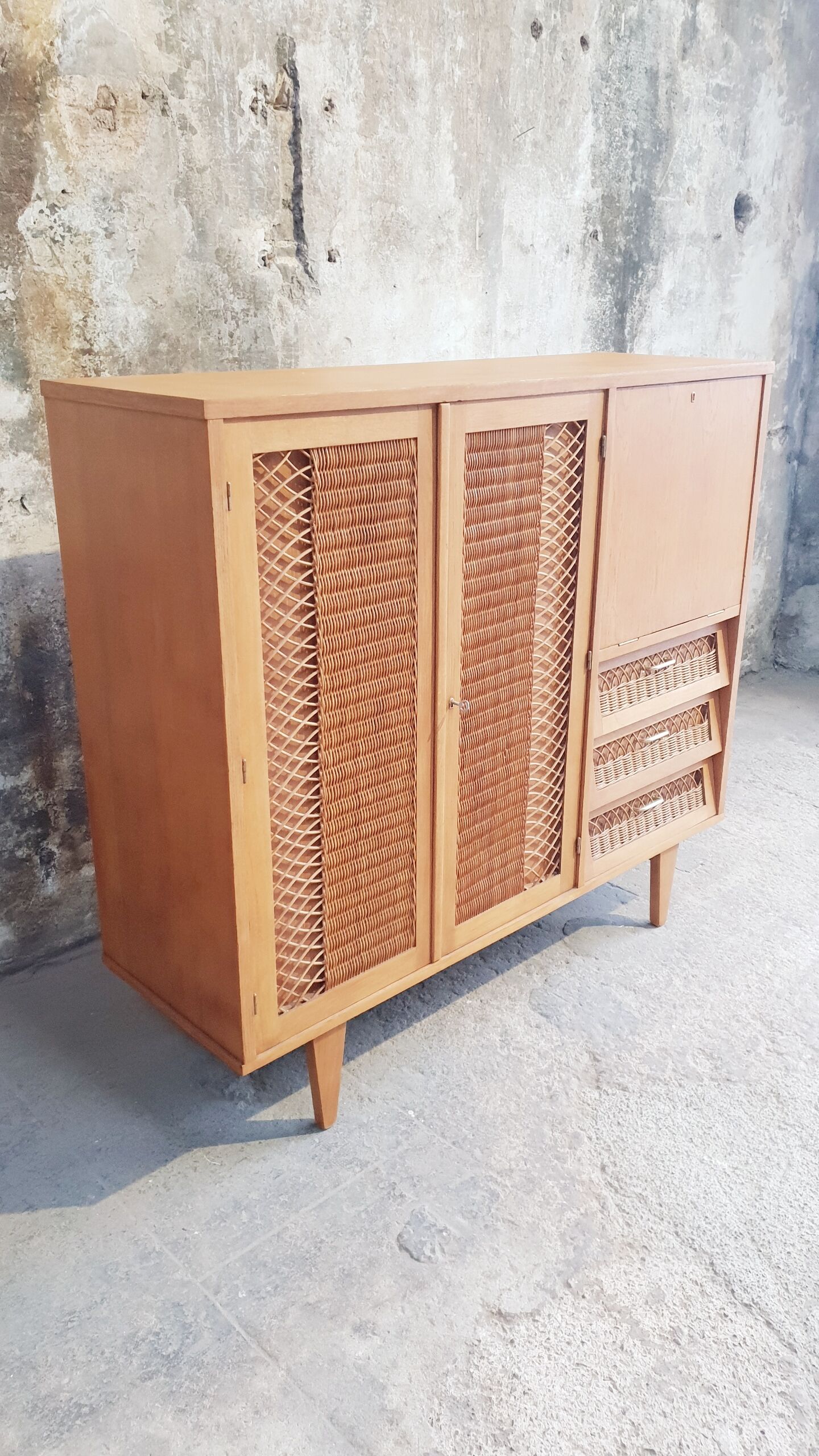 Rattan cabinet cabinet