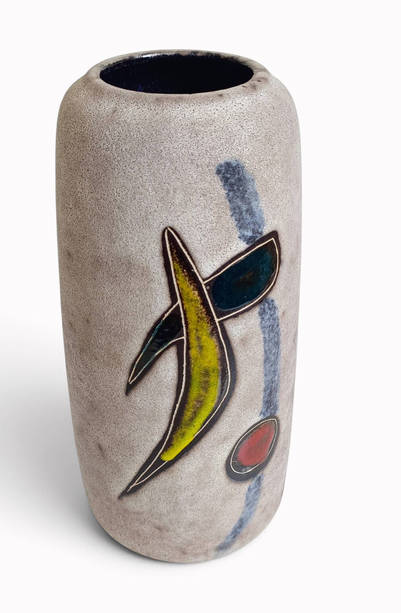 Mid-Century Scheurich Abstract Modernist Ceramic Vase, West Germany, 1960s