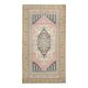 1970s Vintage Turkish Hand-Knotted Wool Cotton Pink Area Rug 124x226