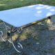 Table Top Carrara marble base wrought iron
