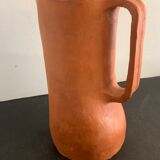 Signed terracotta pitcher or vase