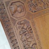 Carved wooden coffee table