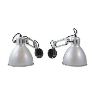 Paire d'appliques industrielles Metalarte