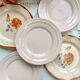 5 Small mismatched pink floral plates 1950 - DIGOIN SARREGUEMINES