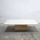 Table basse vintage en travertin