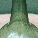 Single-flower vase in blown, bubbled glass, signed Biot