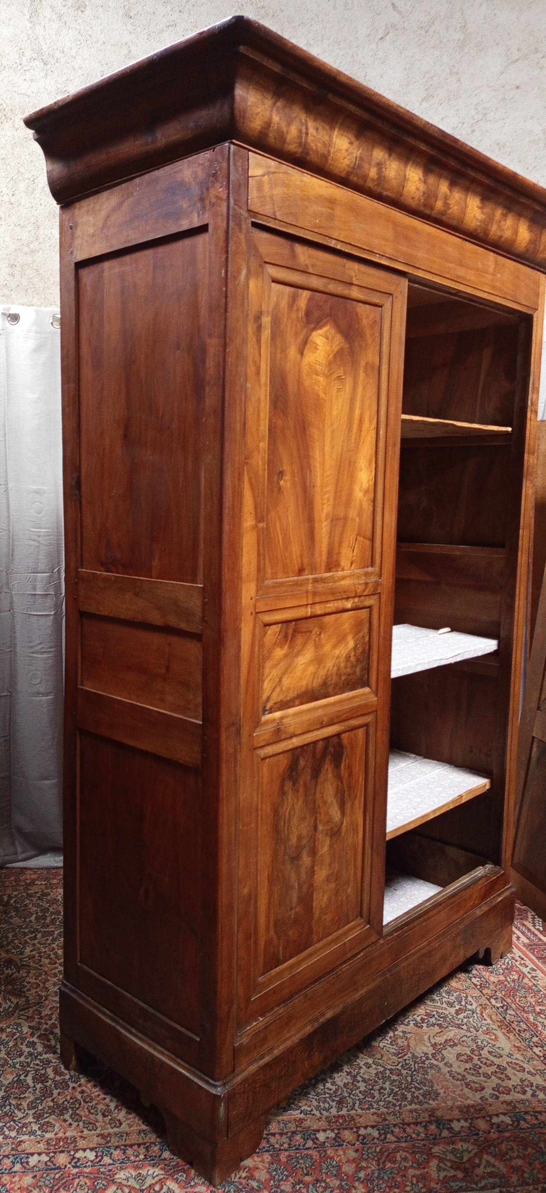 Louis Philippe period walnut wardrobe