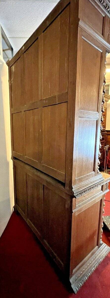 Renaissance-Style Oak Hunting Lodge Library