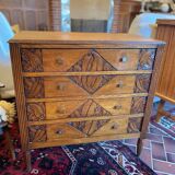 Art Deco oak chest of drawers