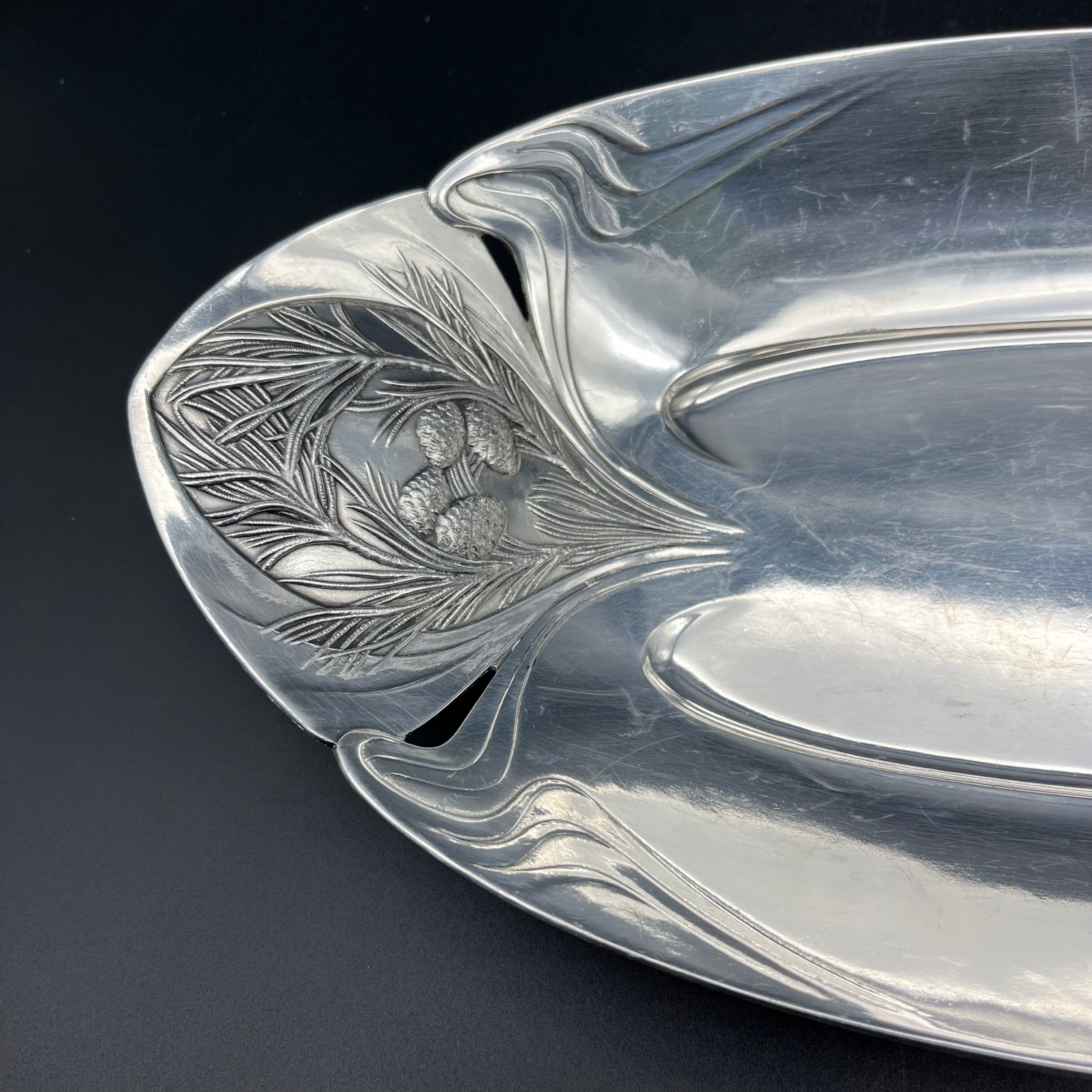 Basket Gallia Christofle in metal silver