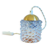 Lampe suspension baladeuse petit verre ancien transparent