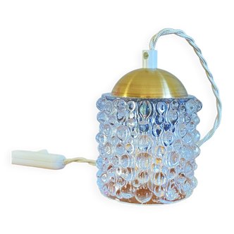 Lampe suspension baladeuse petit verre ancien transparent