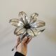 Vintage ashtray flower in silver metal