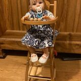 Doll high chair from the 20th century, convertible into a walker (deliverable)