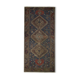 Handmade Traditional Blue Wool Persian Area Rug- 120x272cm
