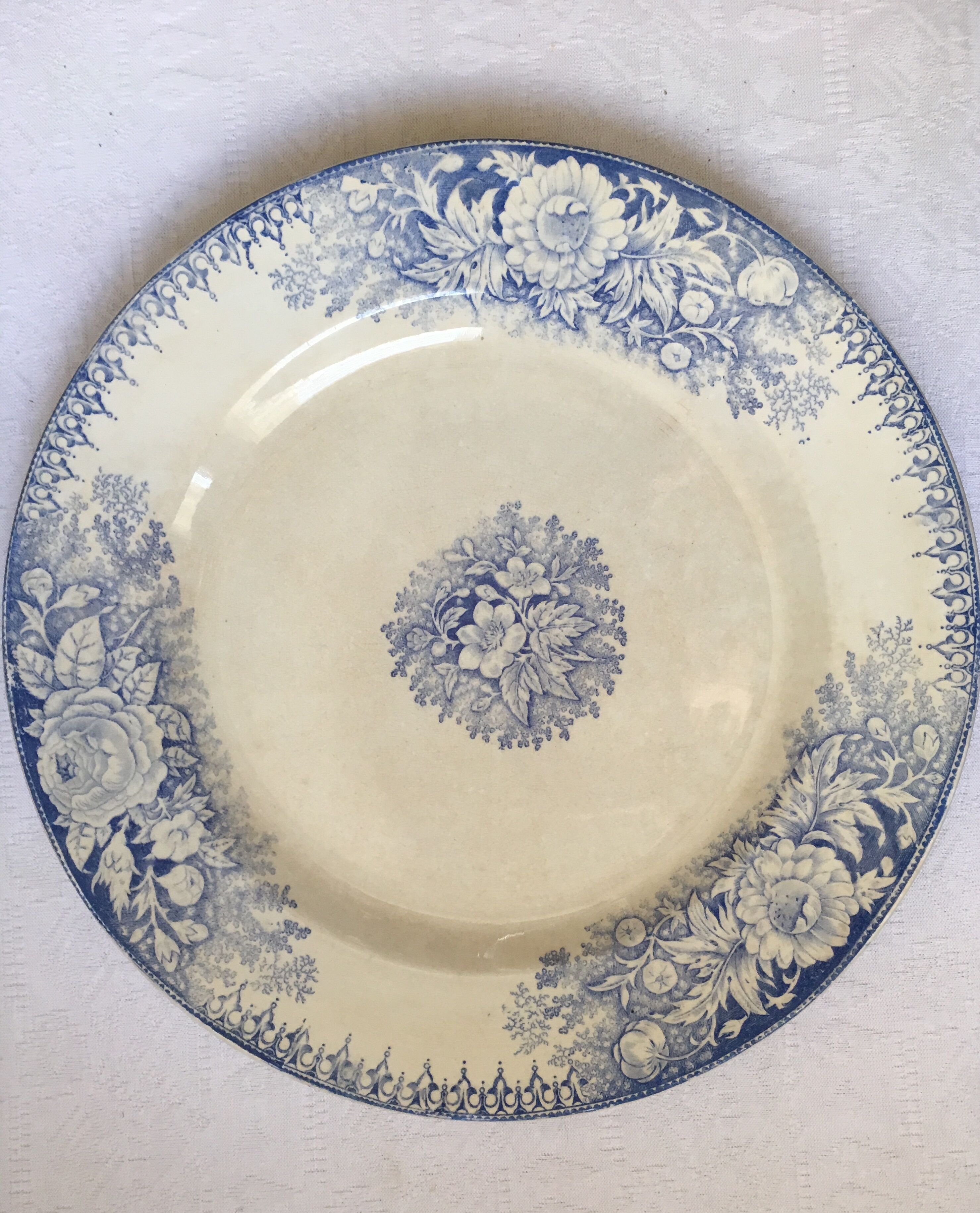 Very old serving dish in iron earth