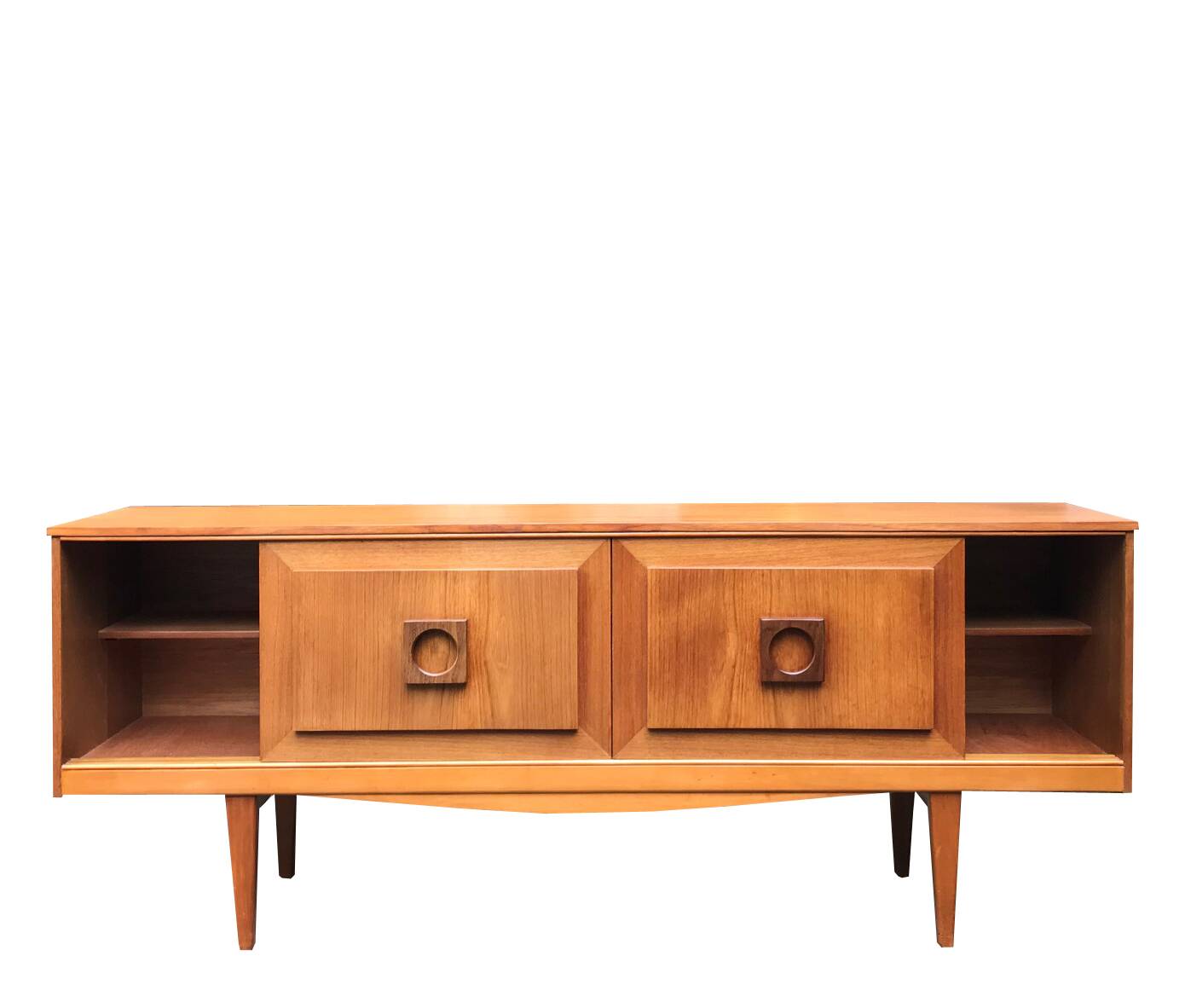 Sliding teak sideboard from the 1970s.