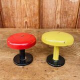 Vintage metal coat hooks duo