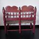 Vintage Spanish low chair in painted wood and straw (Majorca Andalusia)