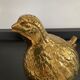 Cendrier en bronze Valenti caille ou perdrix vintage