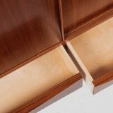 Midcentury Danish highboard in teak by E.W. Bach for Sejling Skabe 1960s - with 4 doors & 4 drawers