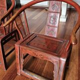 Fauteuils chinois en bois laqués