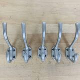 5 vintage aluminum hooks