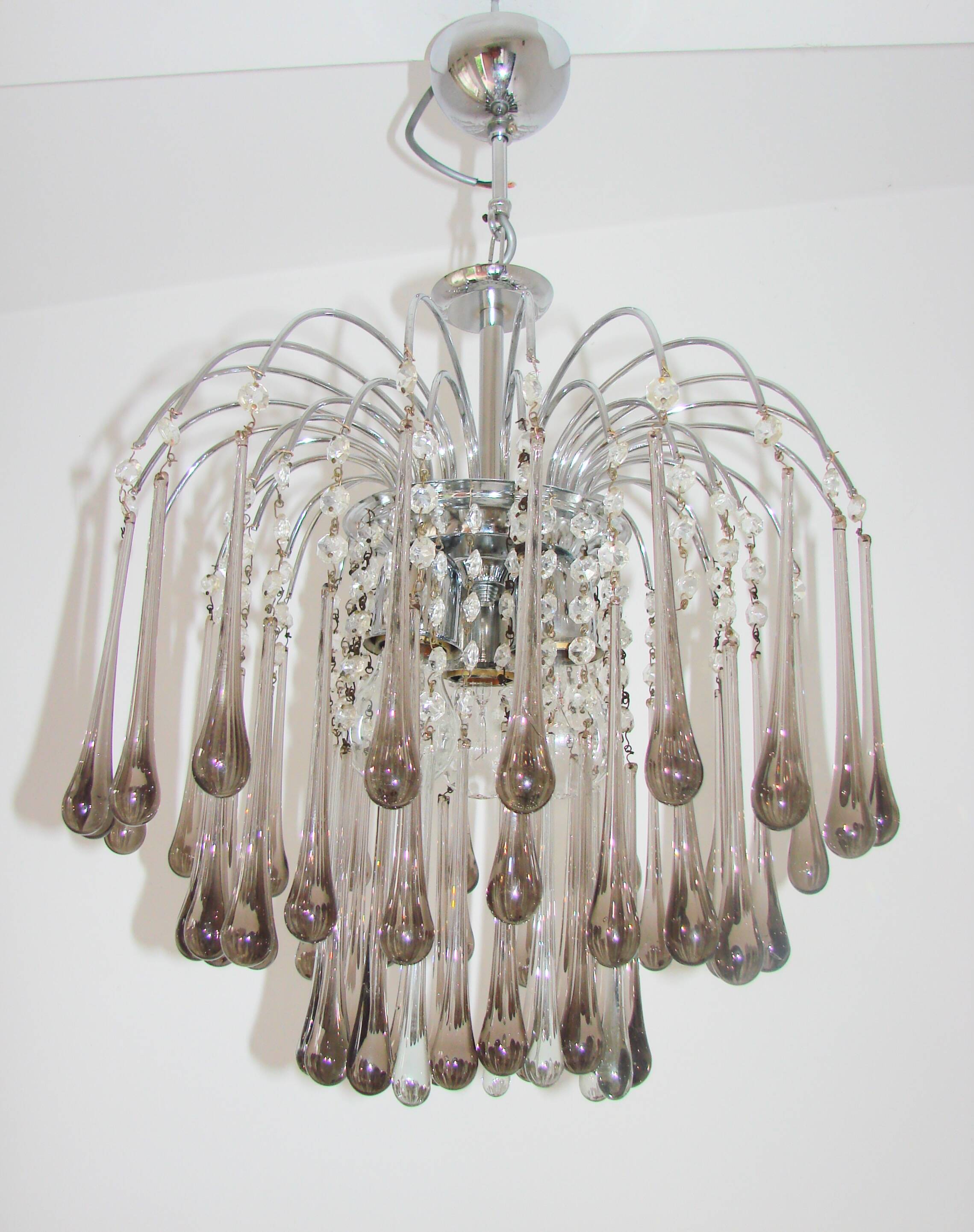 An original Paolo Venini Murano chandelier, Italy, 1970s.