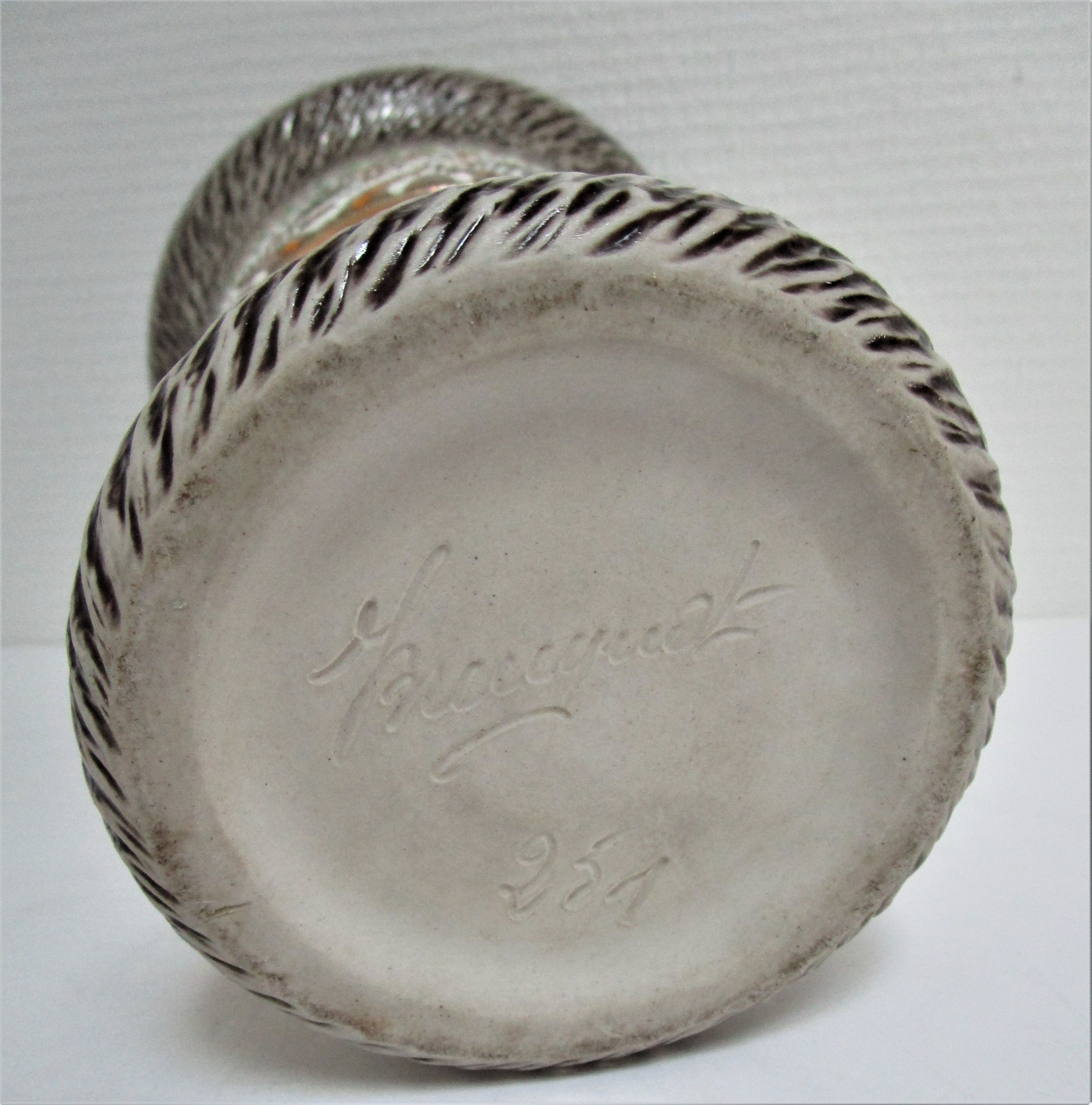 Jacques Breugnot enamelled ceramic vase 60s