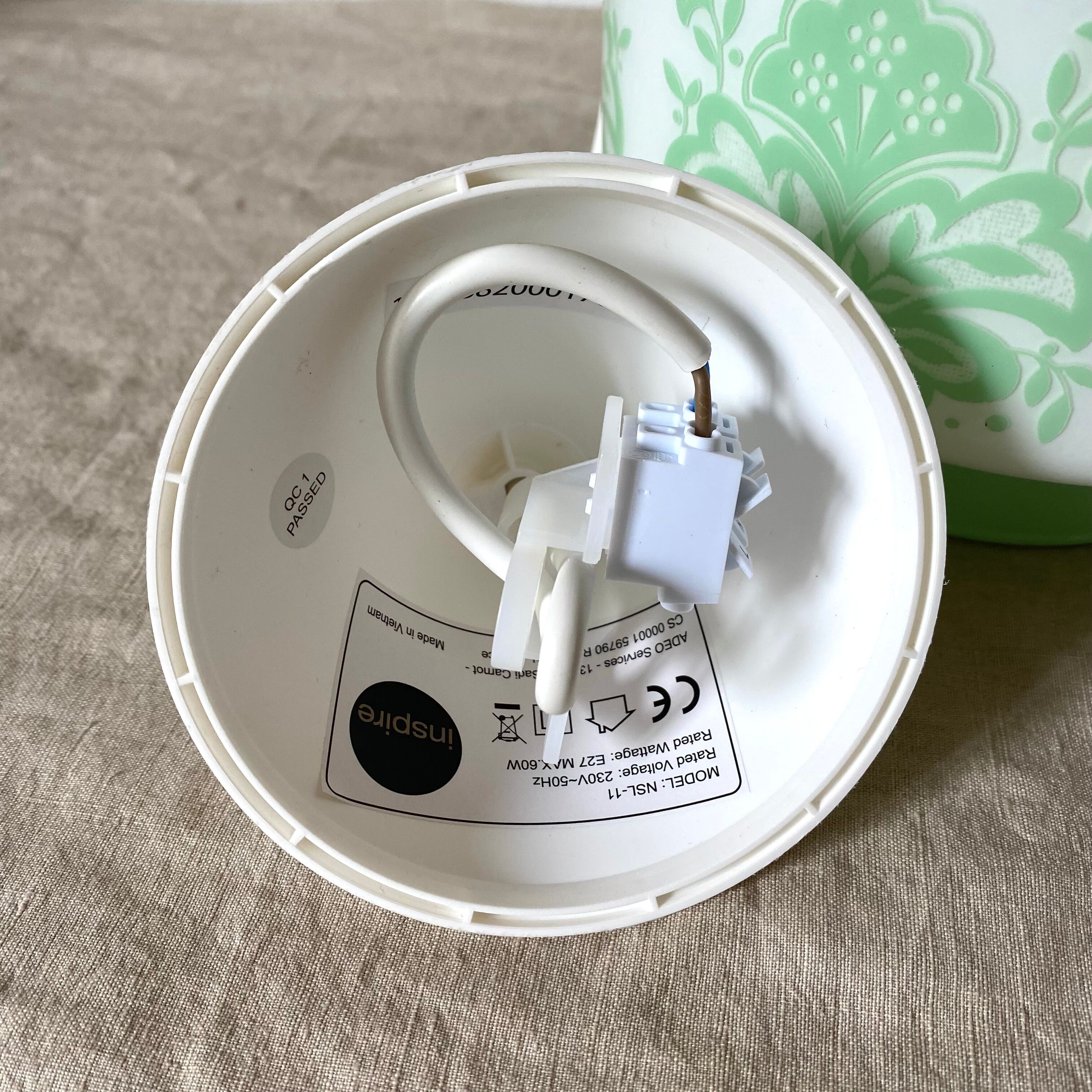 Vintage opaline pendant lamps