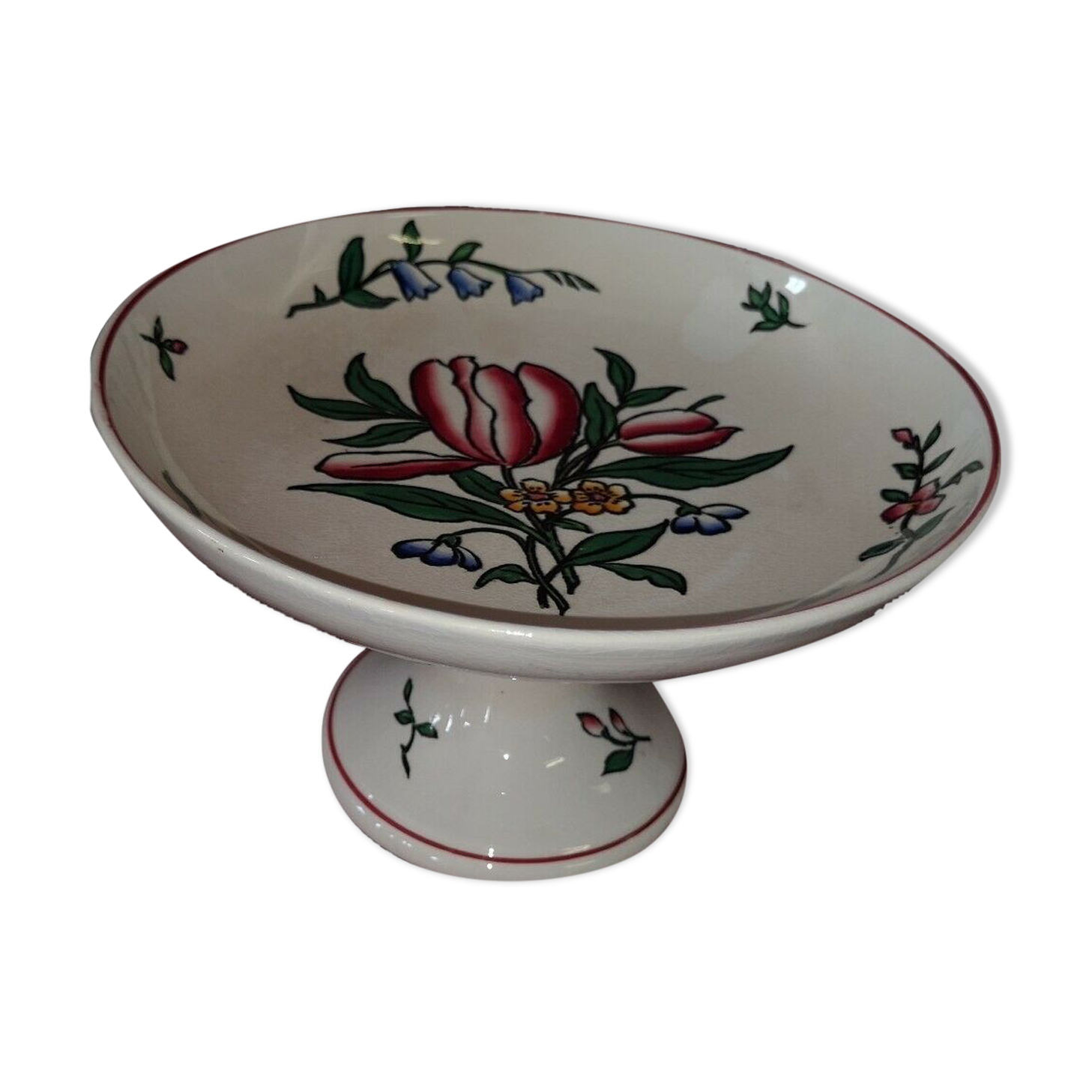 Cut on foot in Sarreguemines floral decoration