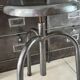 Height-adjustable tripod metal stool