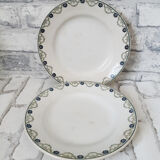Flat earthenware plates from Saint Amand, iron earth