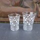 Service a liquor composed of 7 glasses a geometric patterns and d a tray