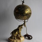 Bronze elephant lamp