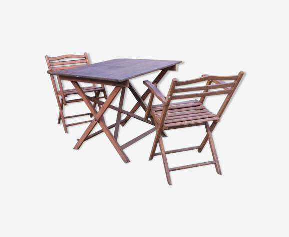 Table et deux fauteuils 1900