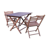 Beautiful table and two armchairs 1900