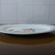 Old faience dish, digoin, sarreguemines, rose decoration.