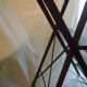Industrial metal and wood workshop stepladder