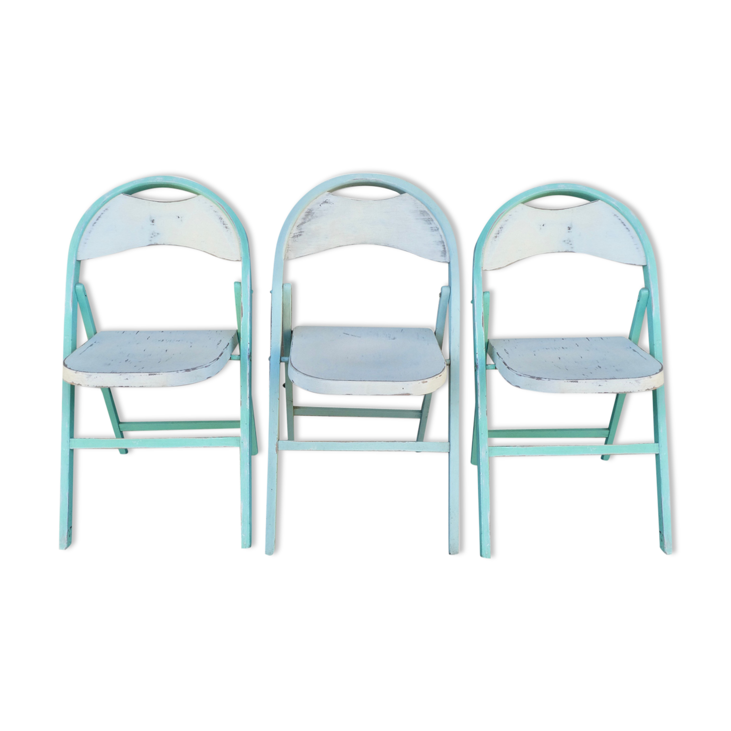 Series of 3 751 model folding chairs from Thonet