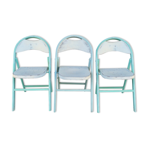 Série de 3 chaises pliantes