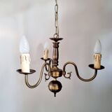 Lampe classique en laiton de style hollandais de couleur bronze doré
