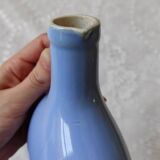 Blue ceramic liquor bottle
