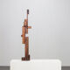 Abstract constructivist wooden sculpture, Netherlands, 1970s