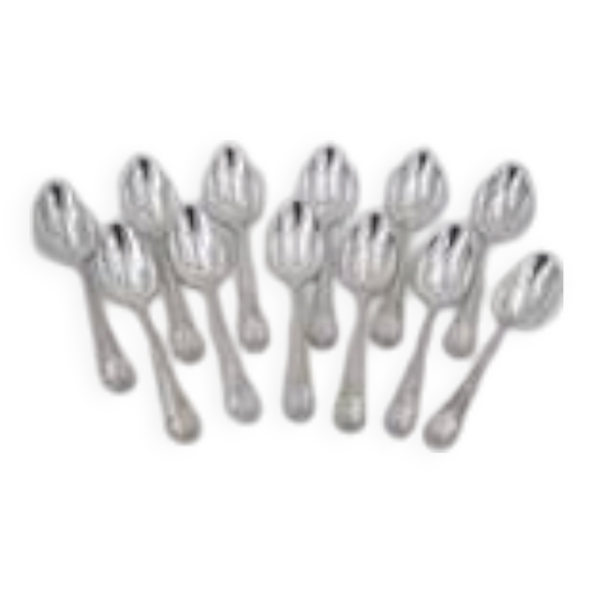 Christofle Marly, 12 dessert spoons, silver-plated metal, 17 cm.