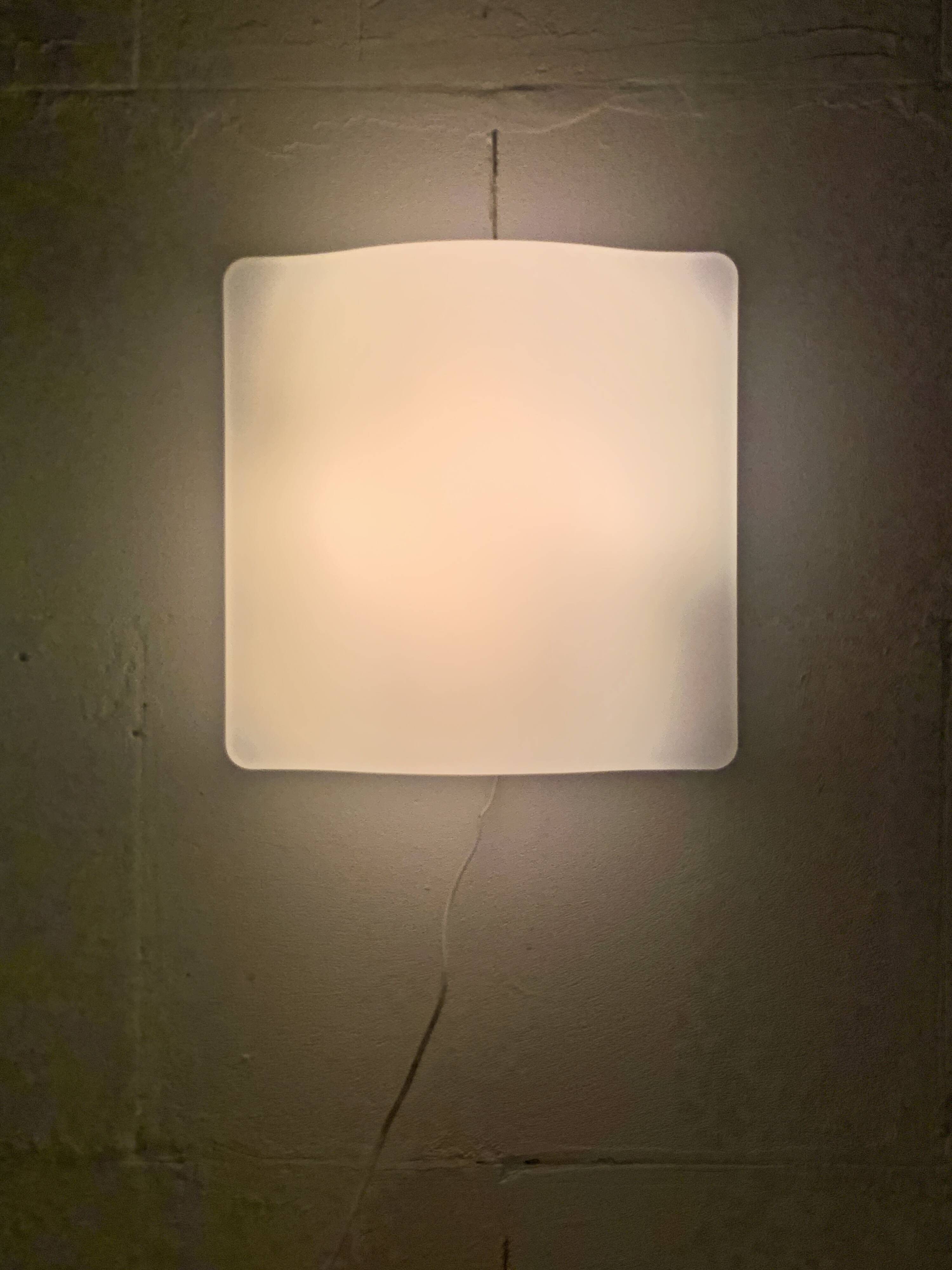 Set of 4 midcentury space age wavy wall lamp by Guzzini,model 5359