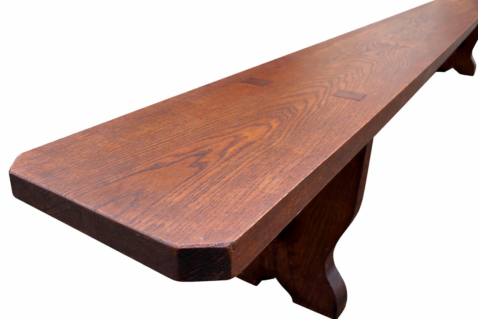 Pair of farmhouse benches 300 cm oak