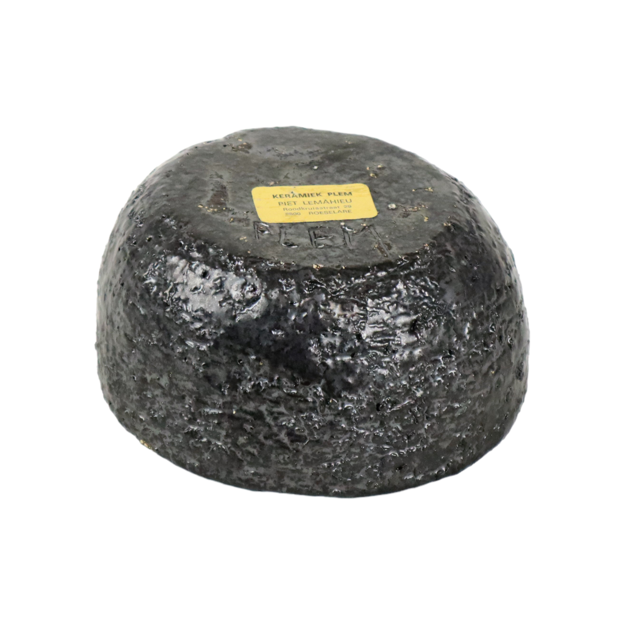 Fat Lava Pottery Ceramic Ashtray Bright Red Plem Vintage 13cm