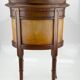 Louis XVI style walnut and marble cabinet