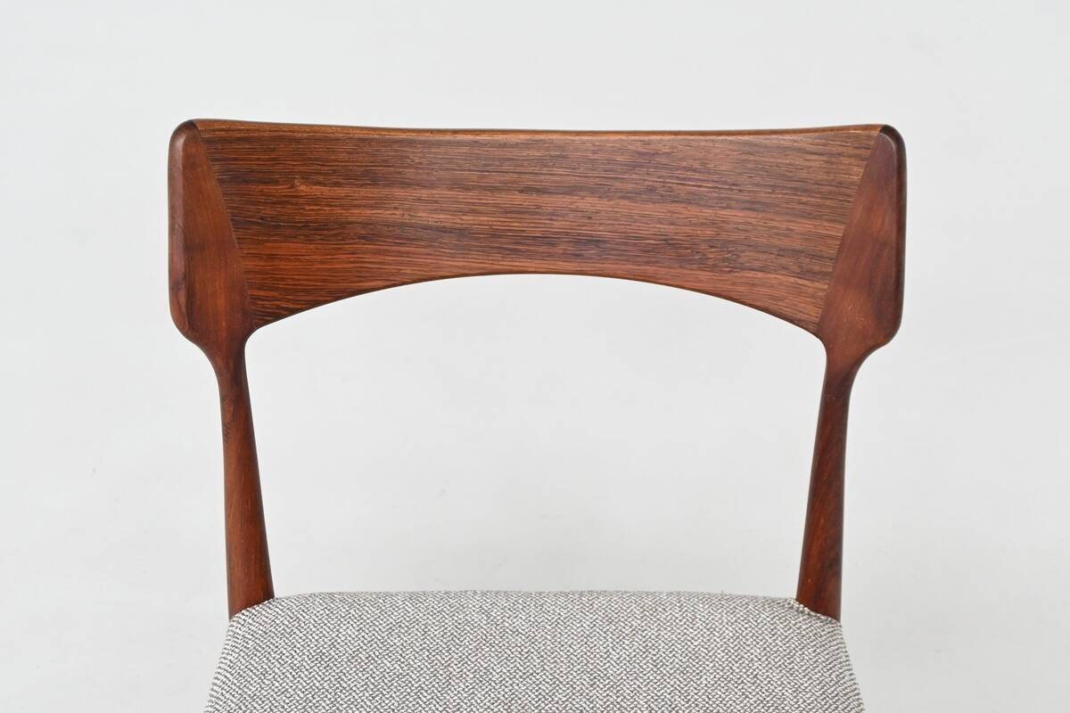 Bernhard Petersen dining chairs in rosewood by Christian Linnebergs, Denmark, 1960